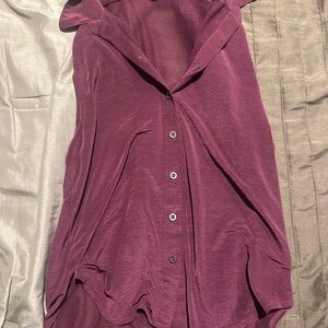 Women's Purple Button-Up Top